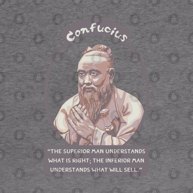 Confucius Portrait and Quote by Slightly Unhinged